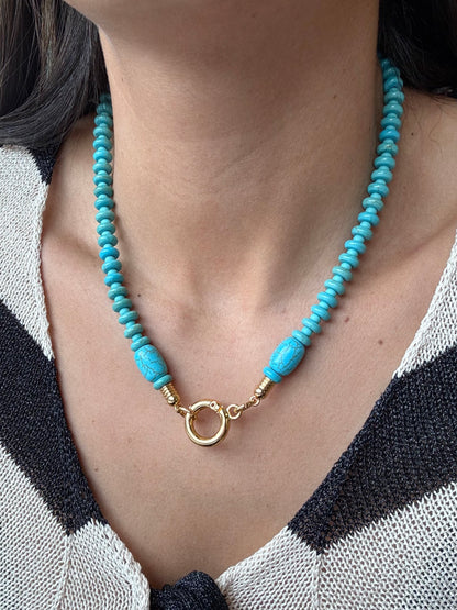 18" Heart Eye Charm Necklace