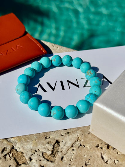 Handmade 10mm frosted magnesite bracelet – AVINZIA