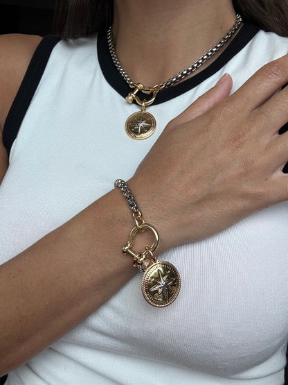 Compass Horseshoe Necklace