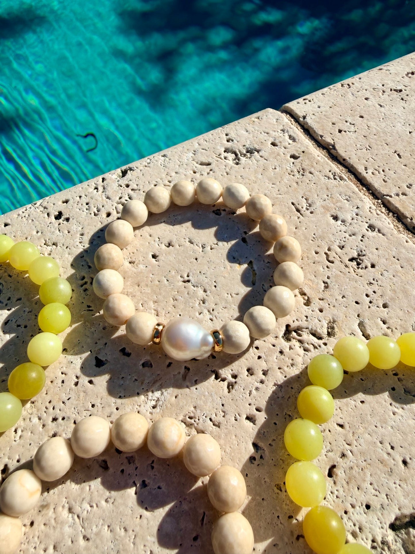 Gemstone Baroque Pearl Bracelet