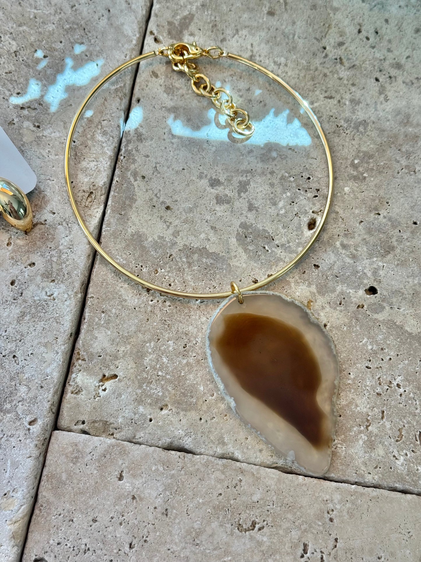 Agate Slice Necklace Set