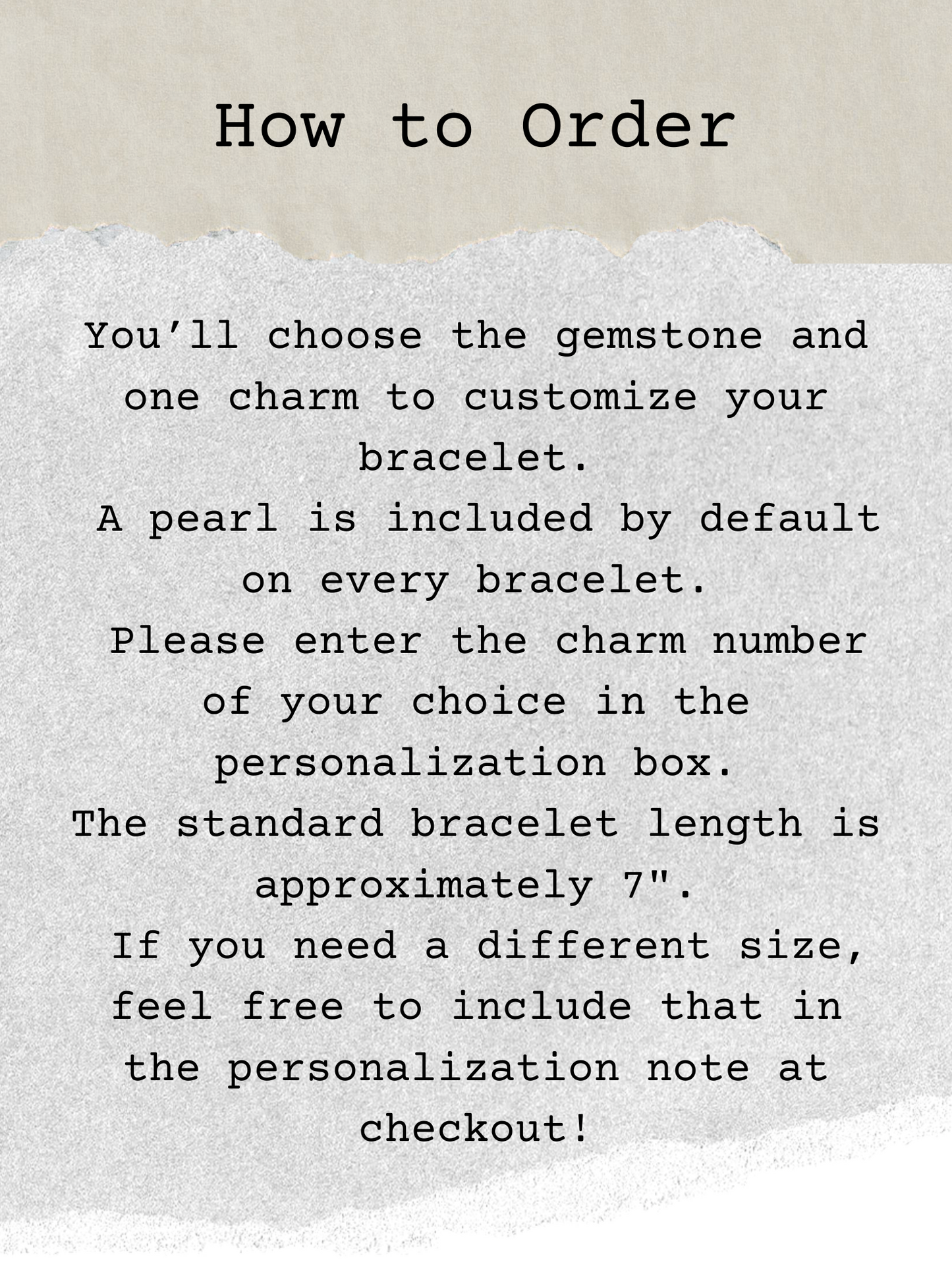 Custom Gemstone Charm Bracelet