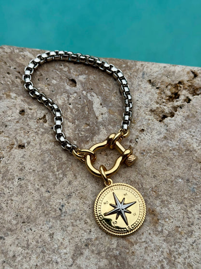 Compass Horseshoe Necklace