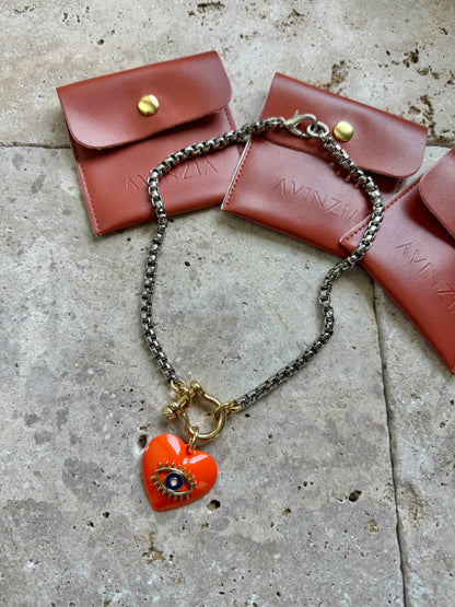 Evil Eye Necklace Mixed Metals