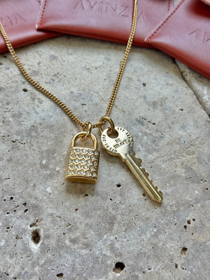 Key & Lock Charms Necklace