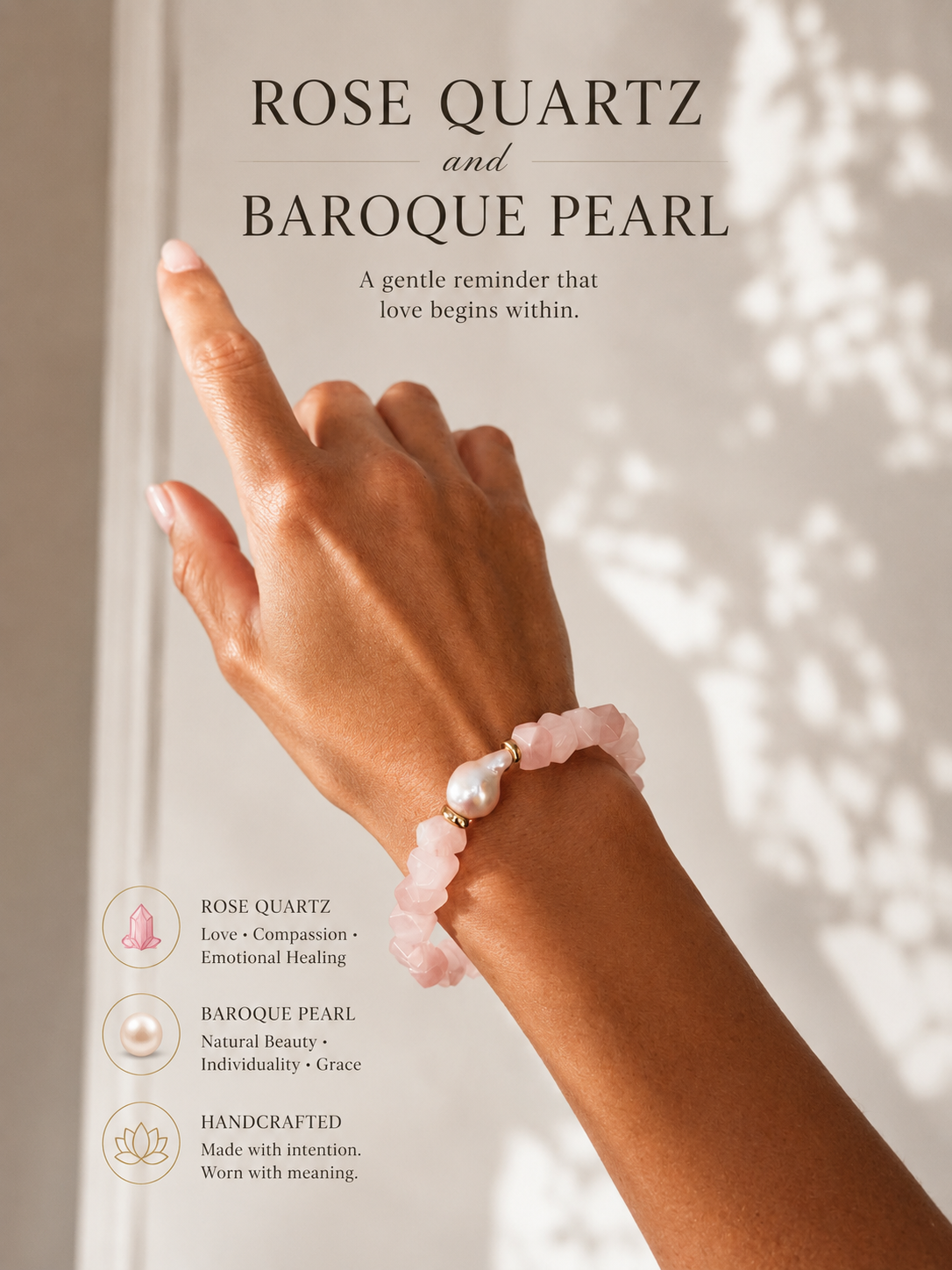 Nugget Gemstone & Baroque Pearl Bracelet