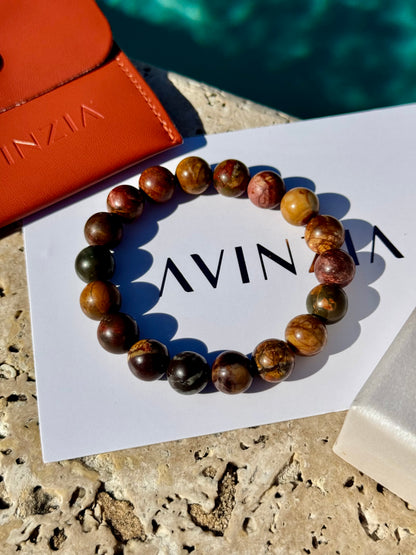 Natural jasper bracelet, handmade in Florida – AVINZIA