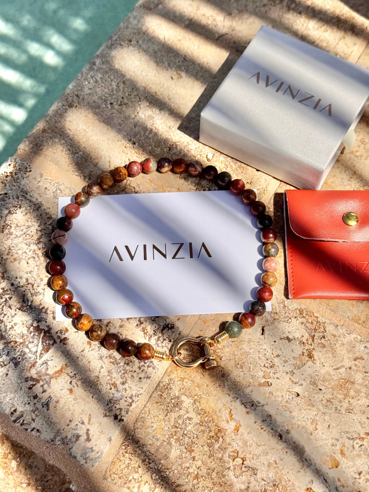 10mm Jasper Picasso Necklace