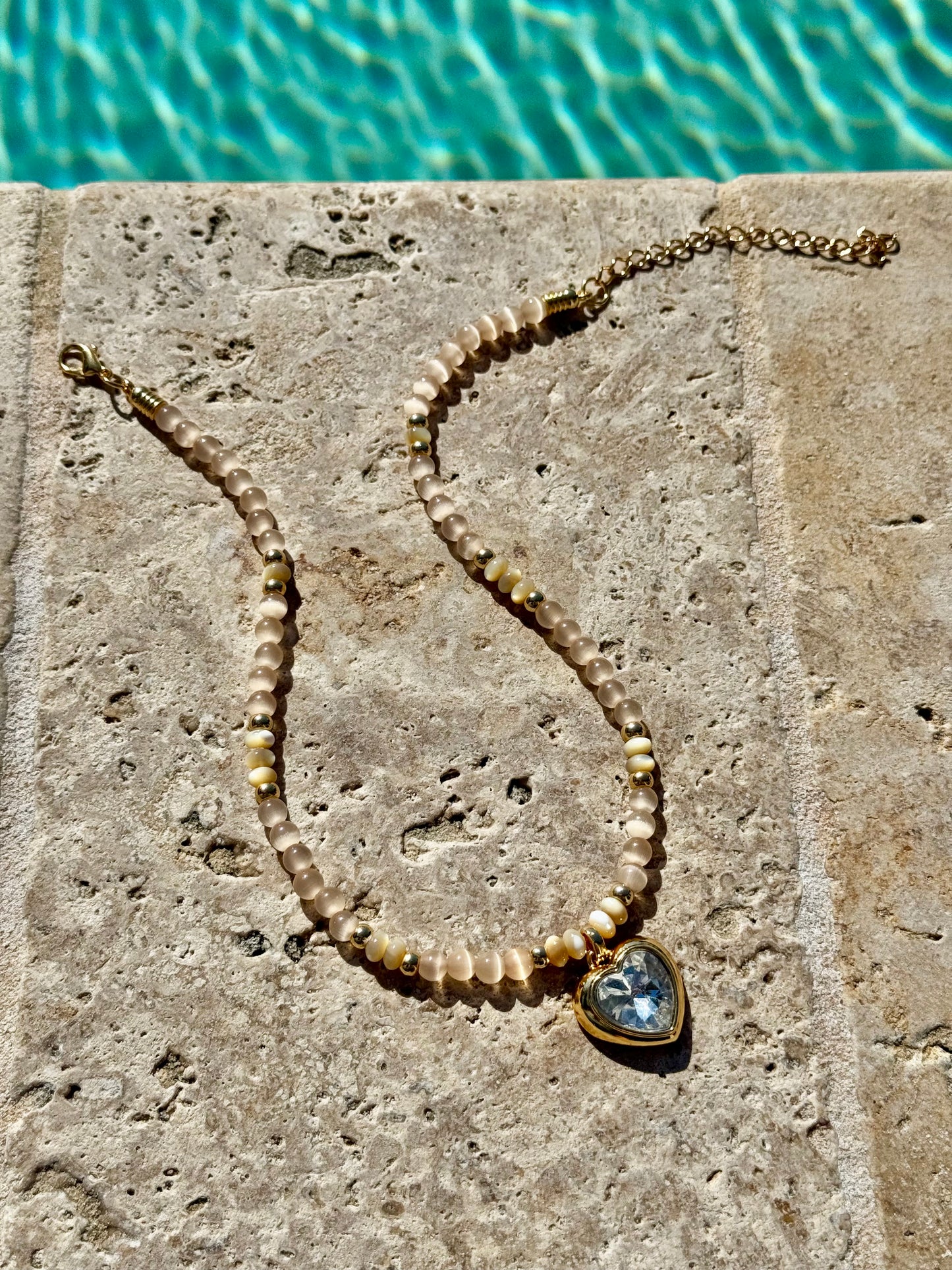 Orange Cowrie Shell Chain