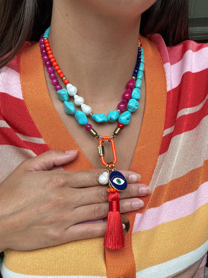 Boho beaded necklace — AVINZIA handmade jewelry