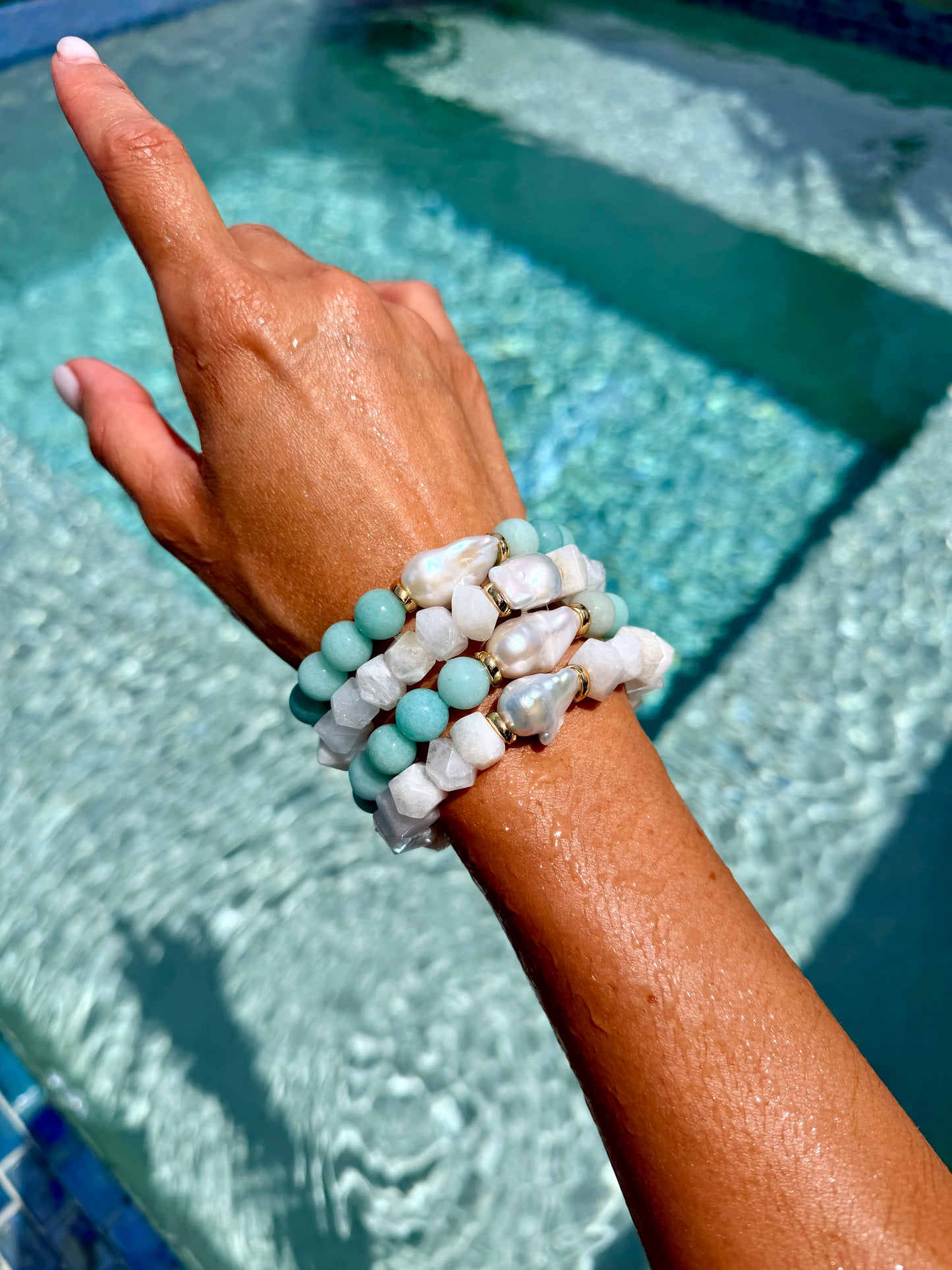 Moonstone Bracelet | Amazonite Bracelet