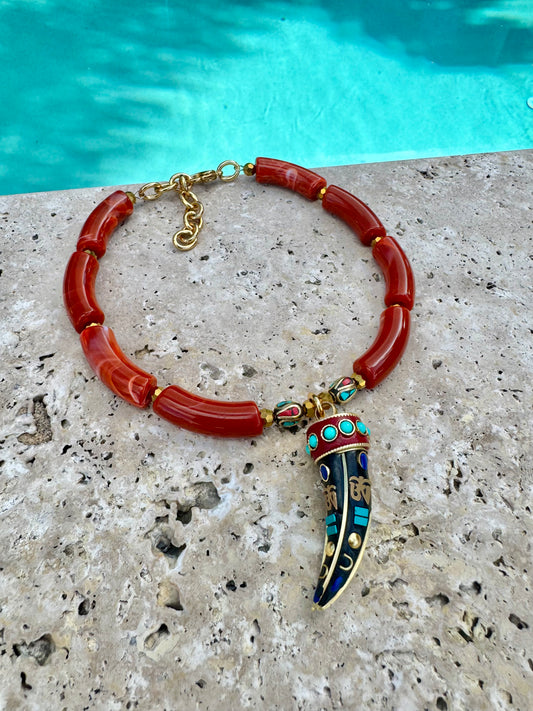 Tibetan Horn Choker