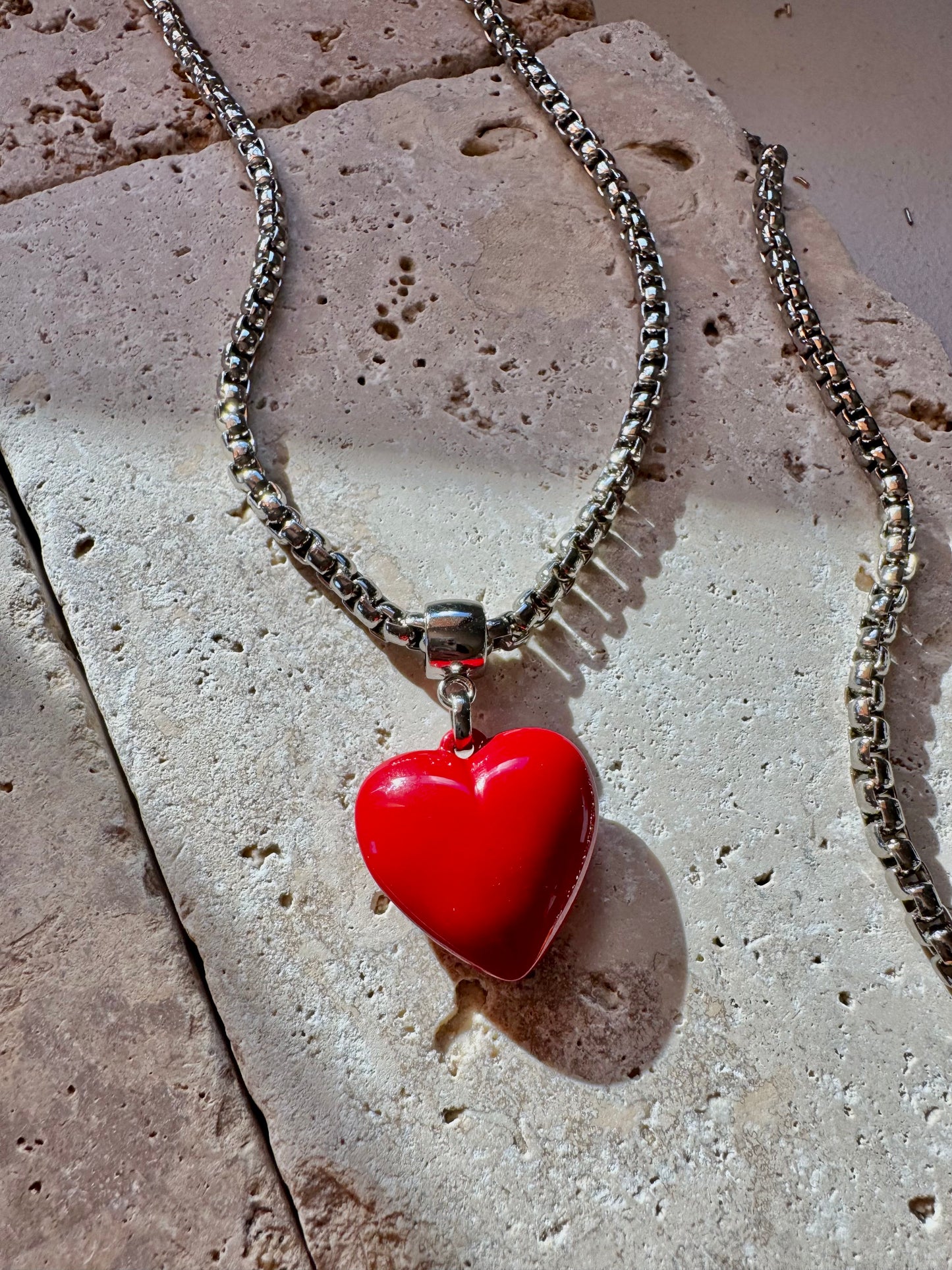 Enamel Heart Necklace