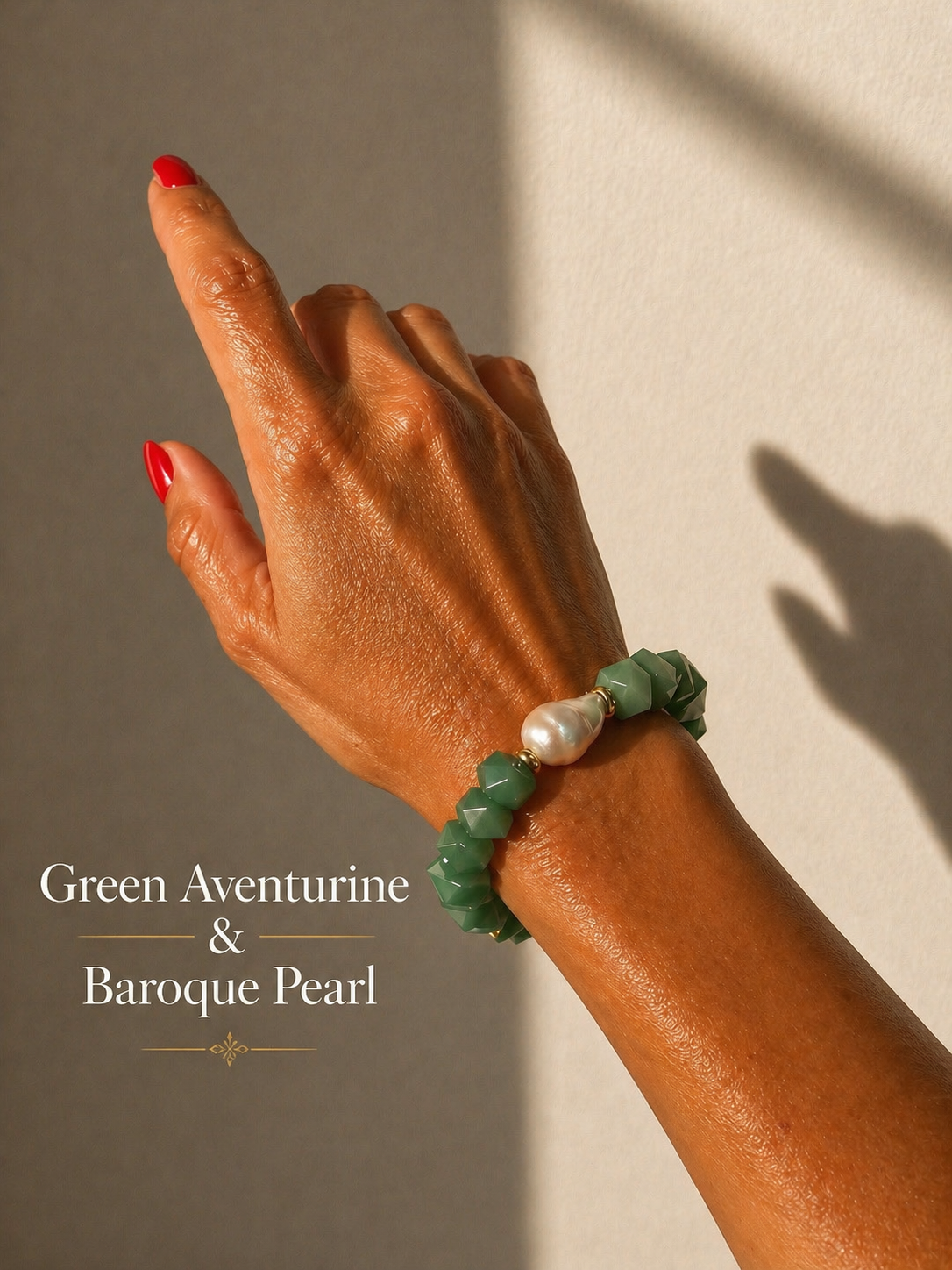 Nugget Gemstone & Baroque Pearl Bracelet