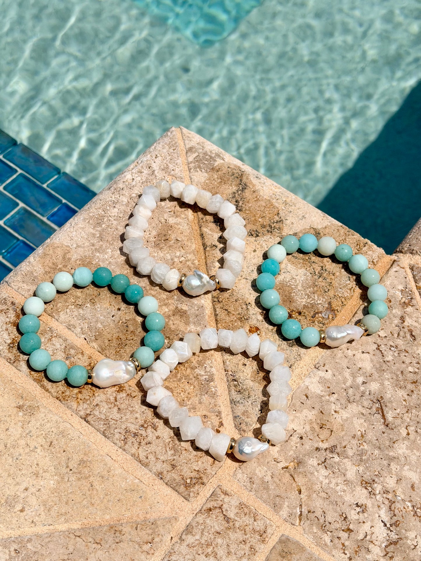 Moonstone Bracelet | Amazonite Bracelet