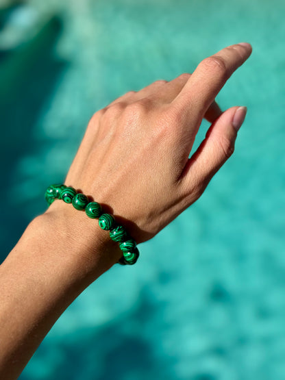 Malachite green bracelet, bold everyday style – AVINZIA