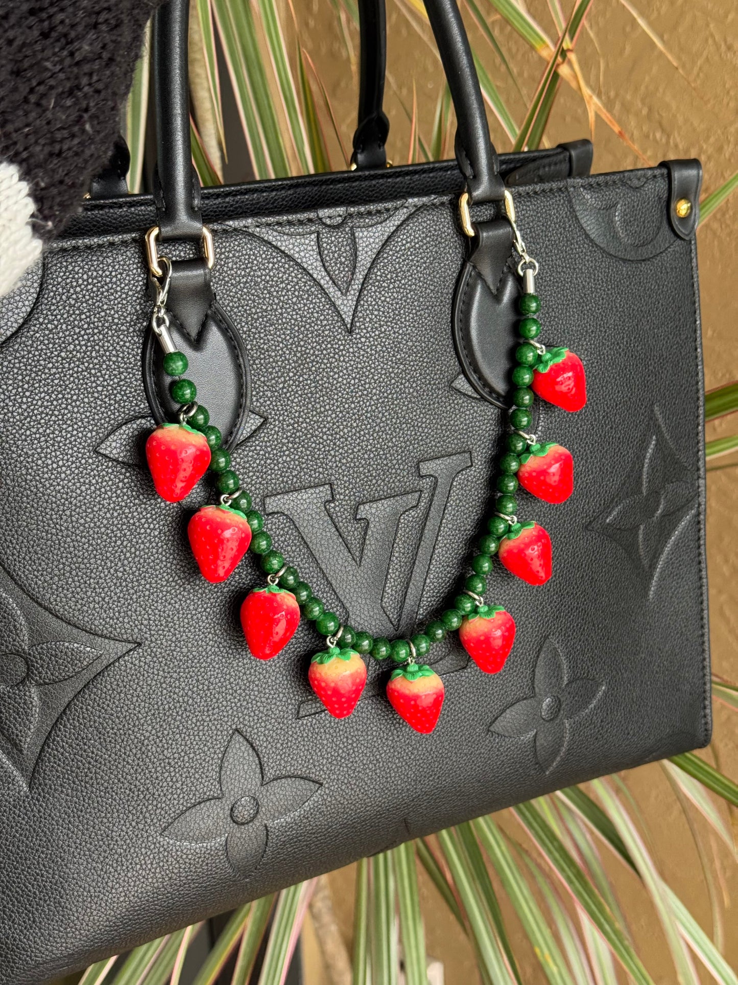 14" Strawberry Bag Charm