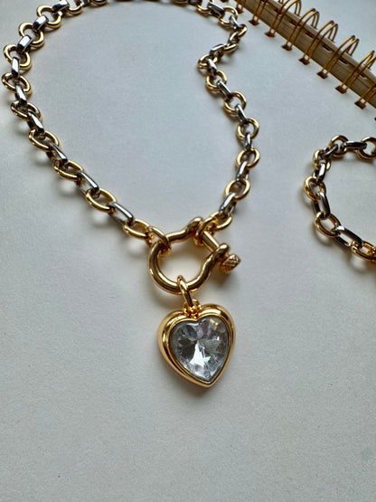 Mixed Love Horseshoe Necklace