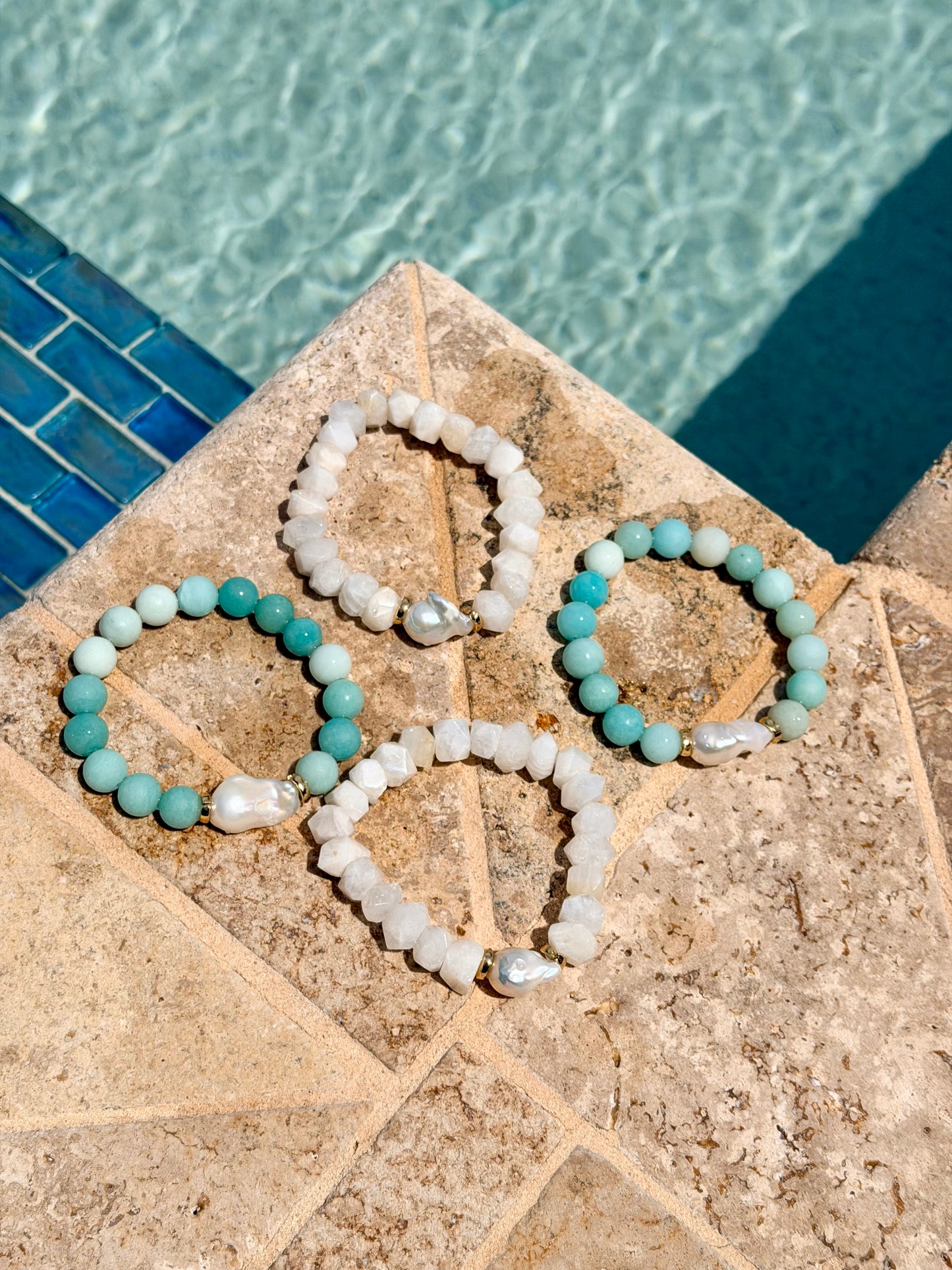 Moonstone Bracelet | Amazonite Bracelet