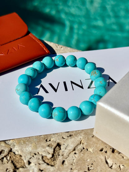 Handmade frosted magnesite bead bracelet – AVINZIA