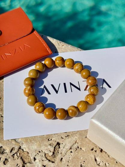Tigerskin beads with natural striped patterns – AVINZIA