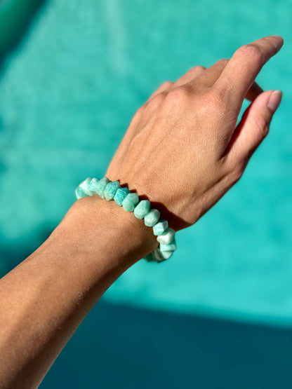 Amazonite nugget bracelet, soothing natural stone – AVINZIA Florida