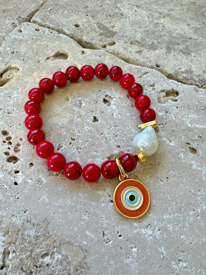 Custom gemstone charm bracelet with choice of stones by AVINZIA