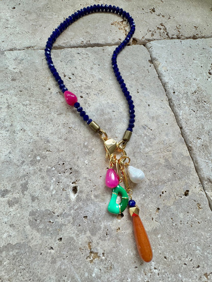 Initial cluster charm necklace — AVINZIA handmade jewelry