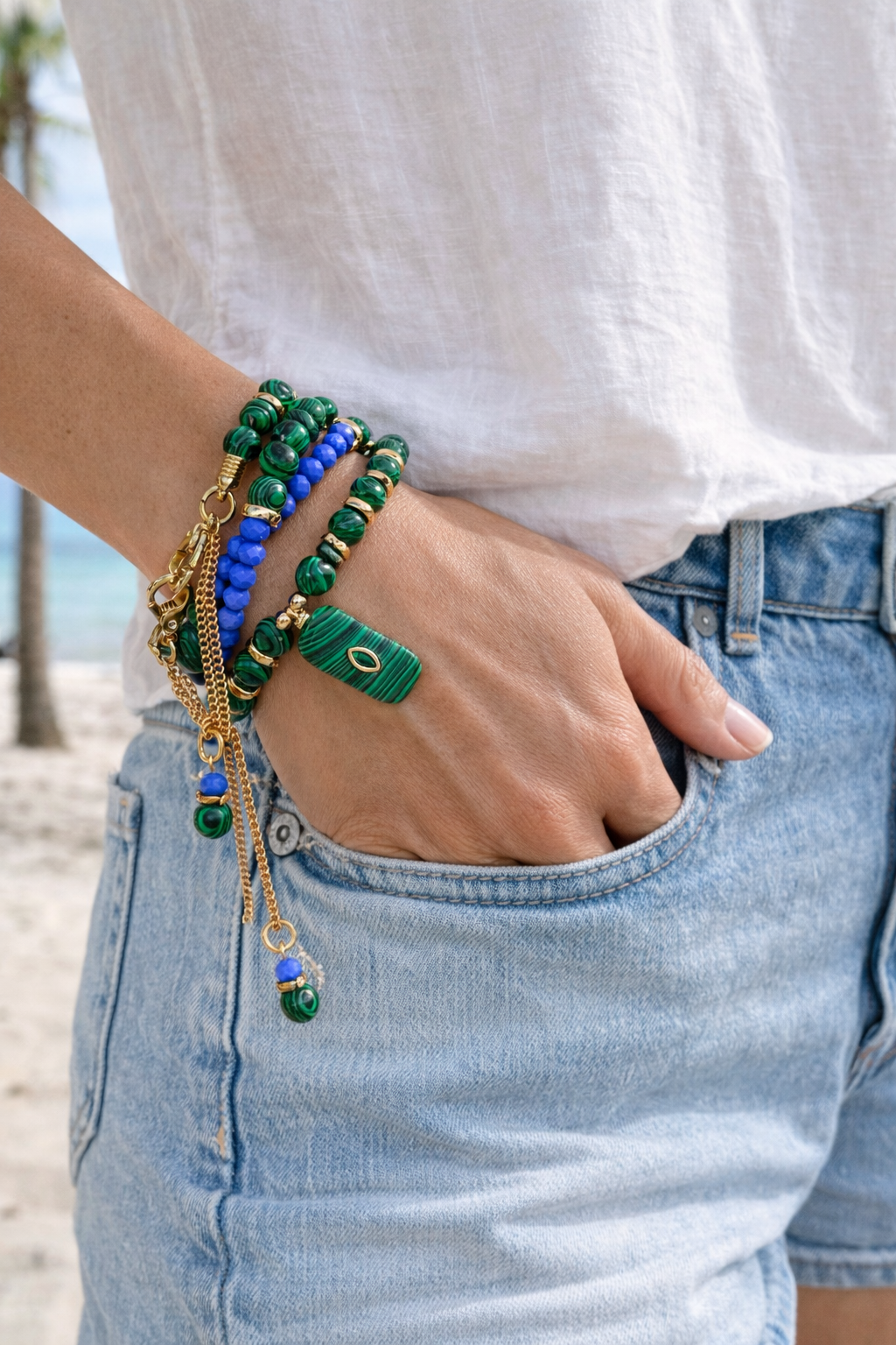 Blue & Green Convertible Strap 3 in 1