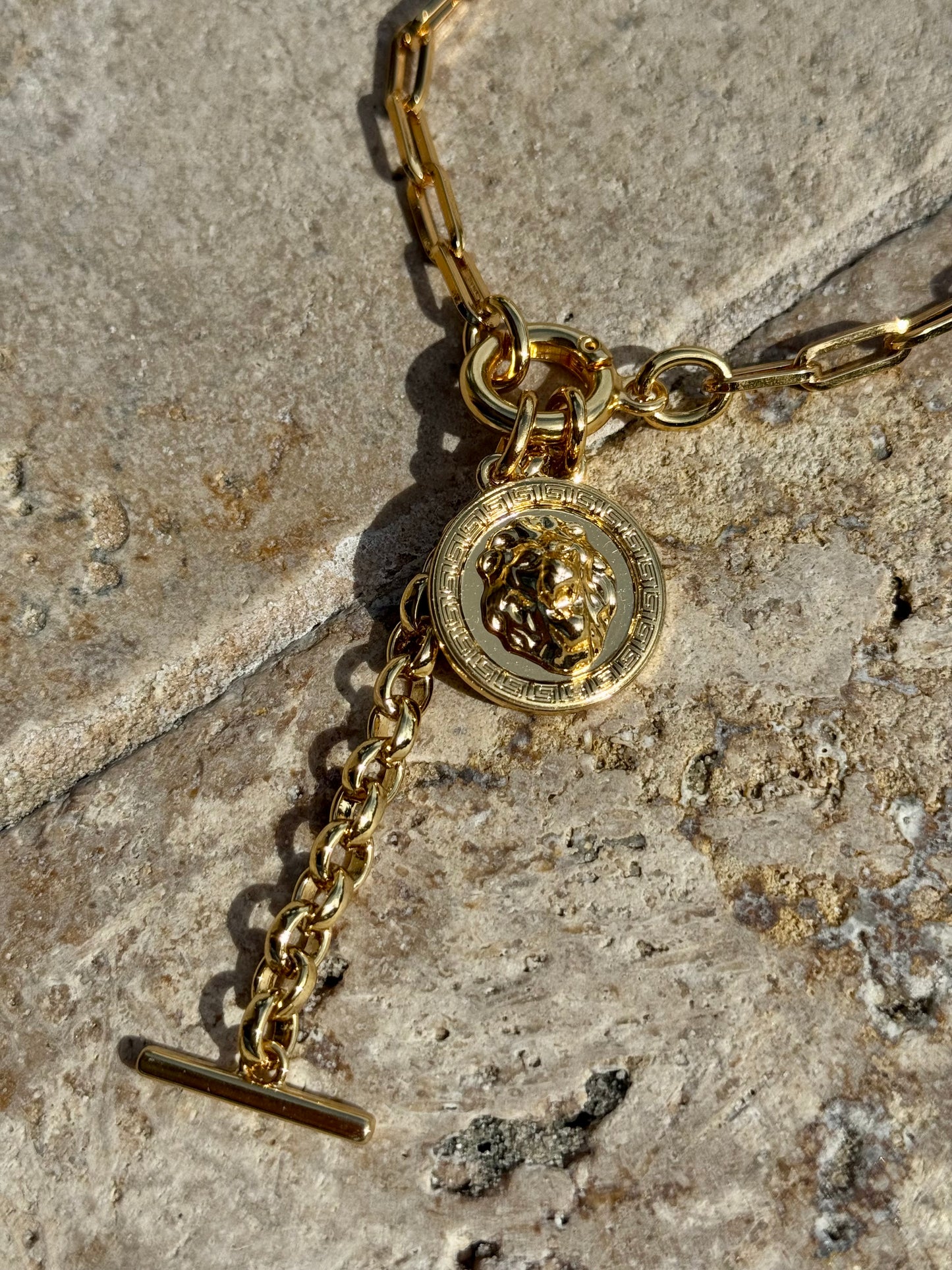 Lion Head Charm Necklace