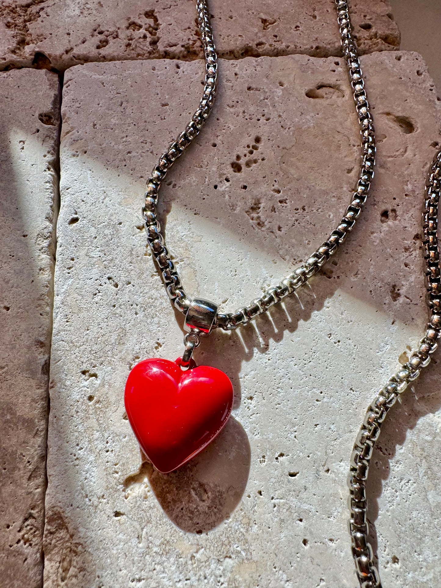 Enamel Heart Necklace