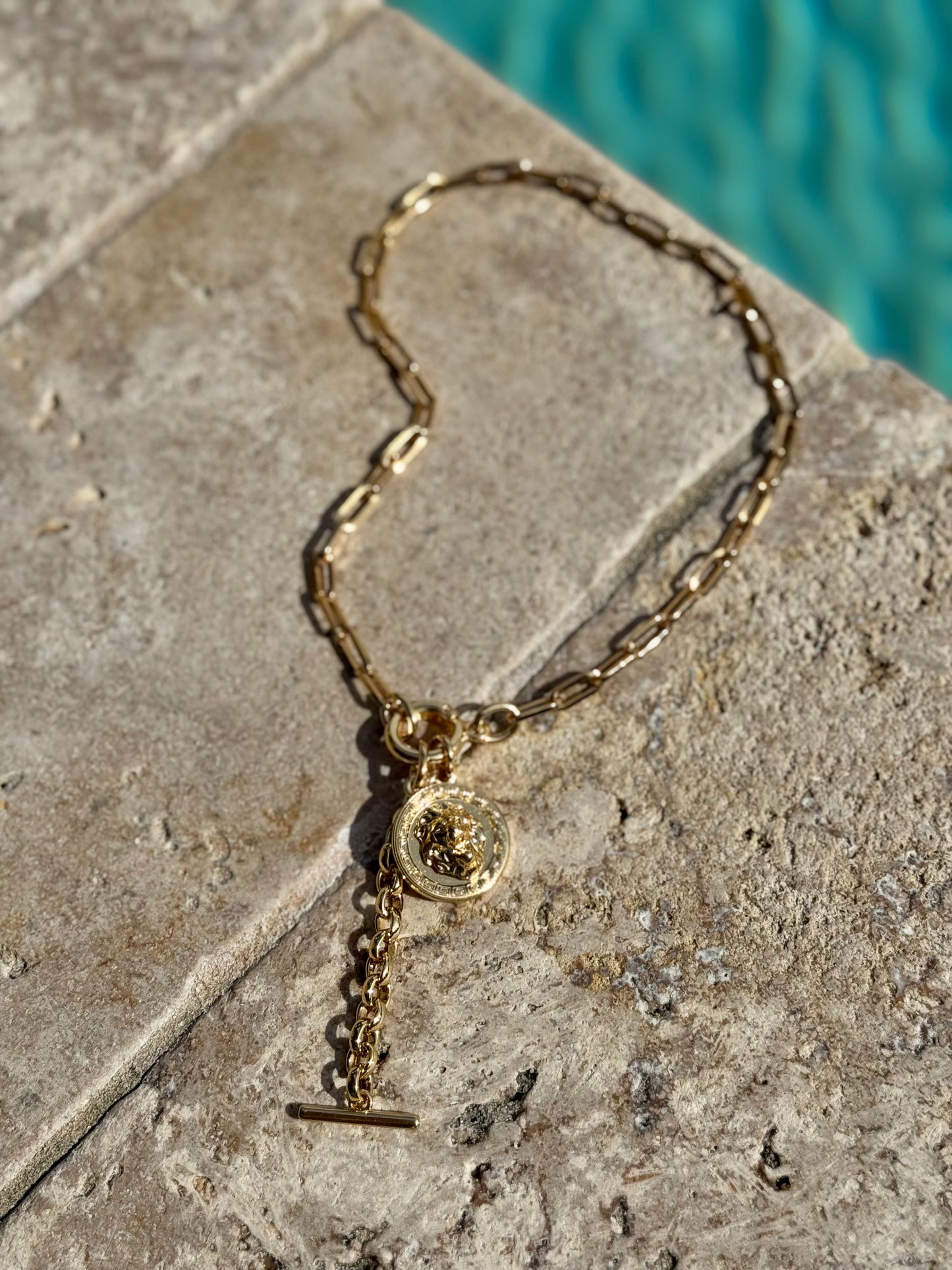 Lion Head Charm Necklace