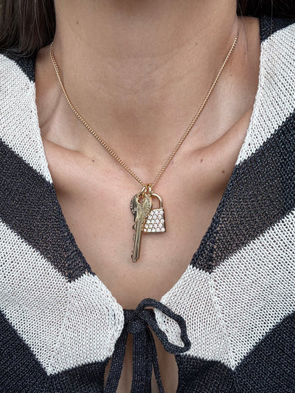 Key & Lock Charms Necklace
