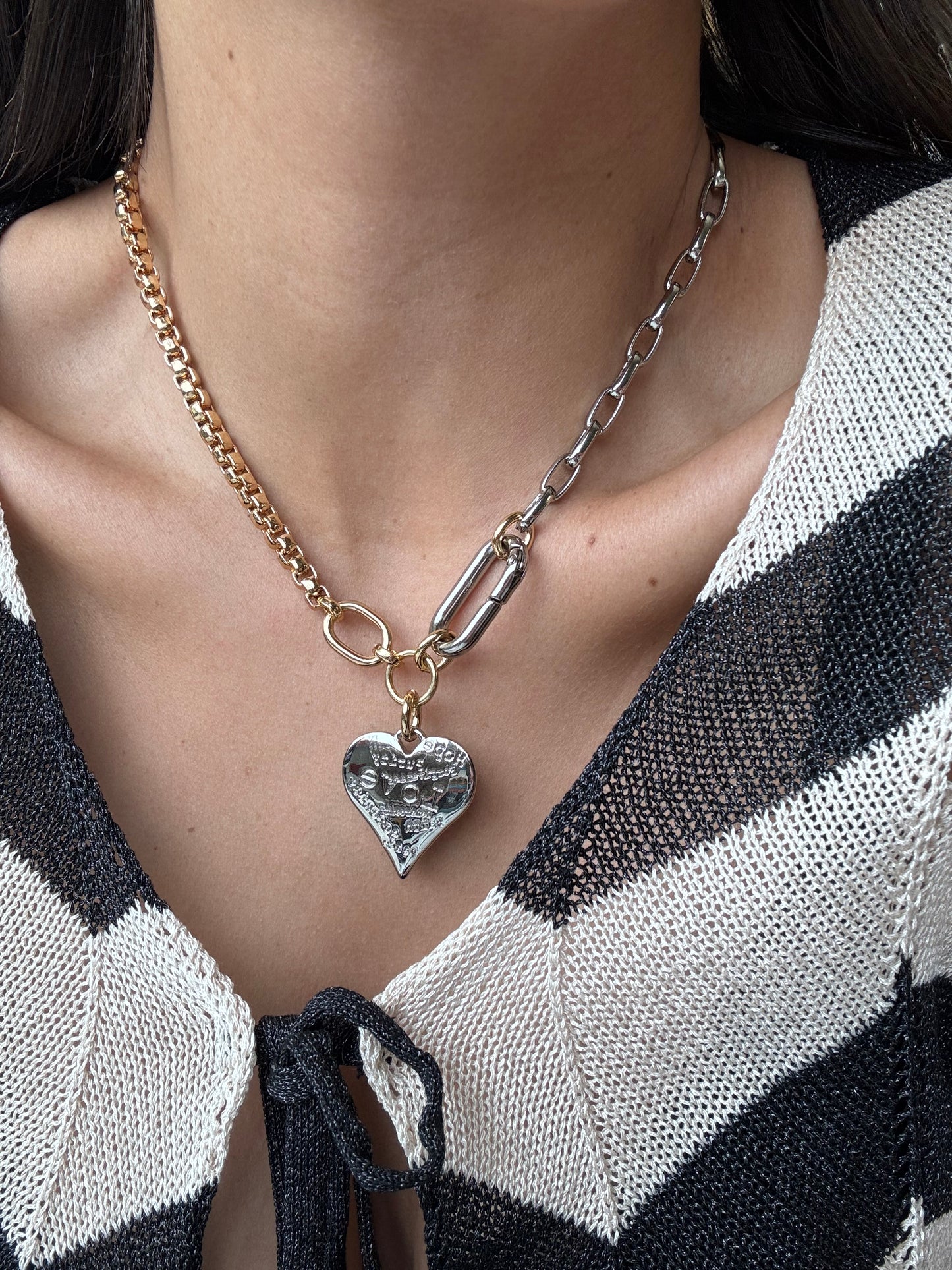 Silver Wish Heart Necklace
