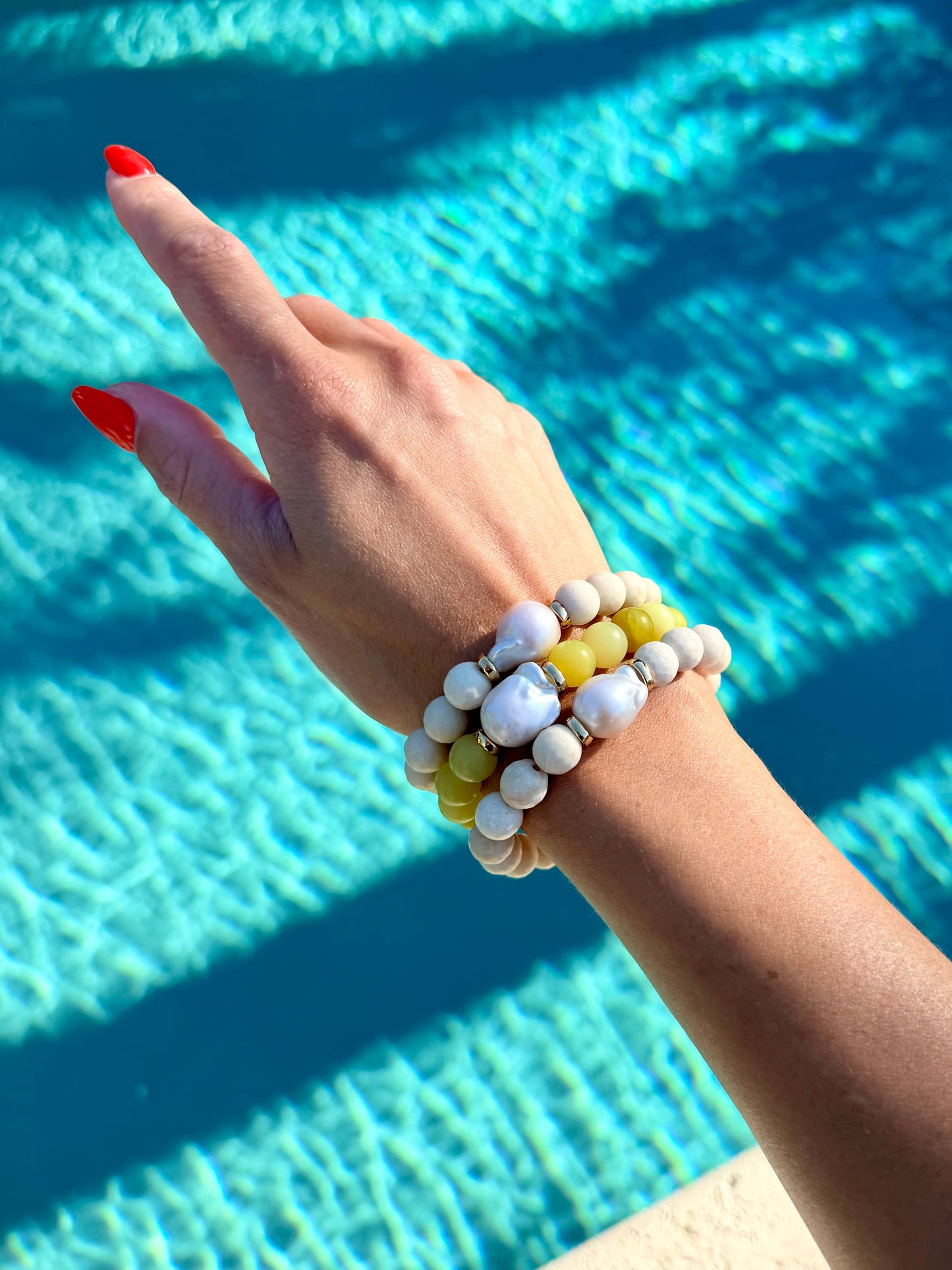 Gemstone Baroque Pearl Bracelet