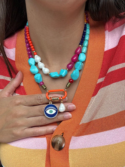Boho beaded necklace — AVINZIA handmade jewelry