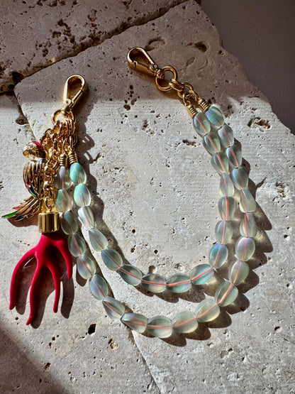 Tropical bird bag charm, handmade in Florida – AVINZIA