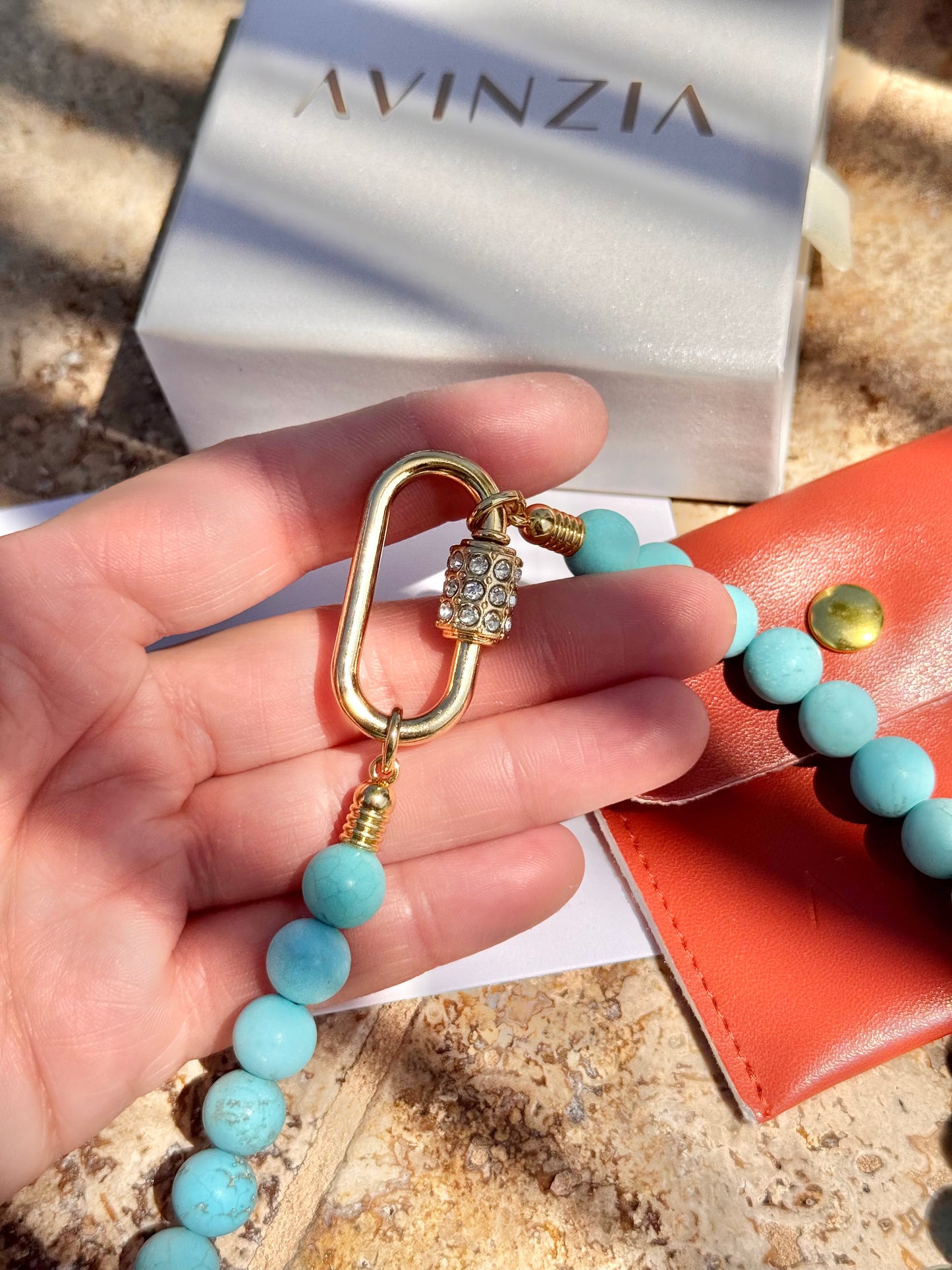 10mm Frosted Magnesite Necklace