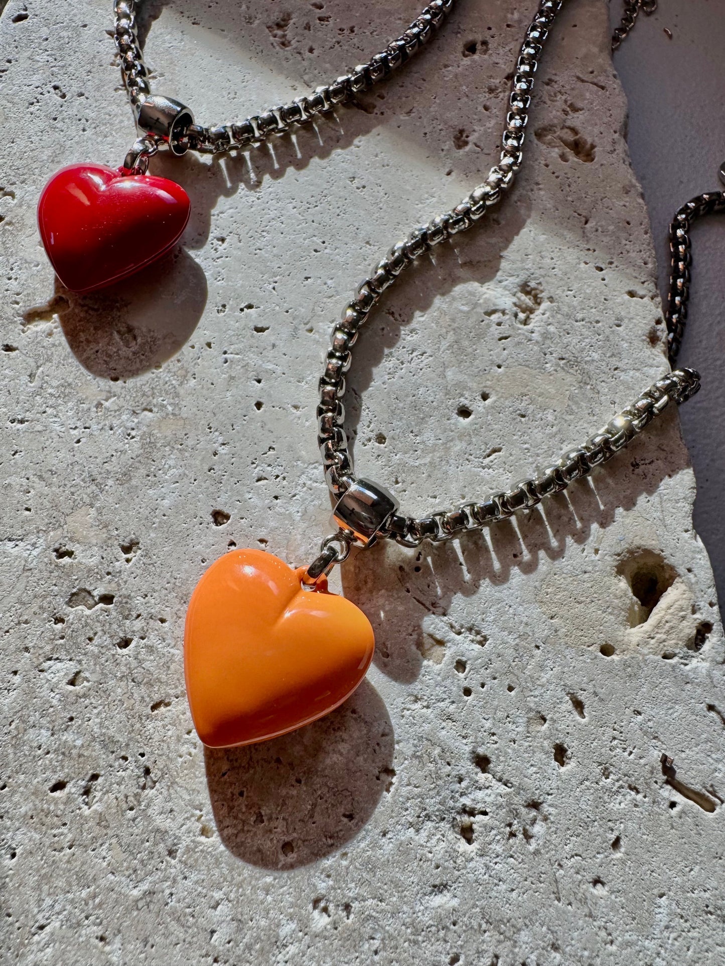 Enamel Heart Necklace
