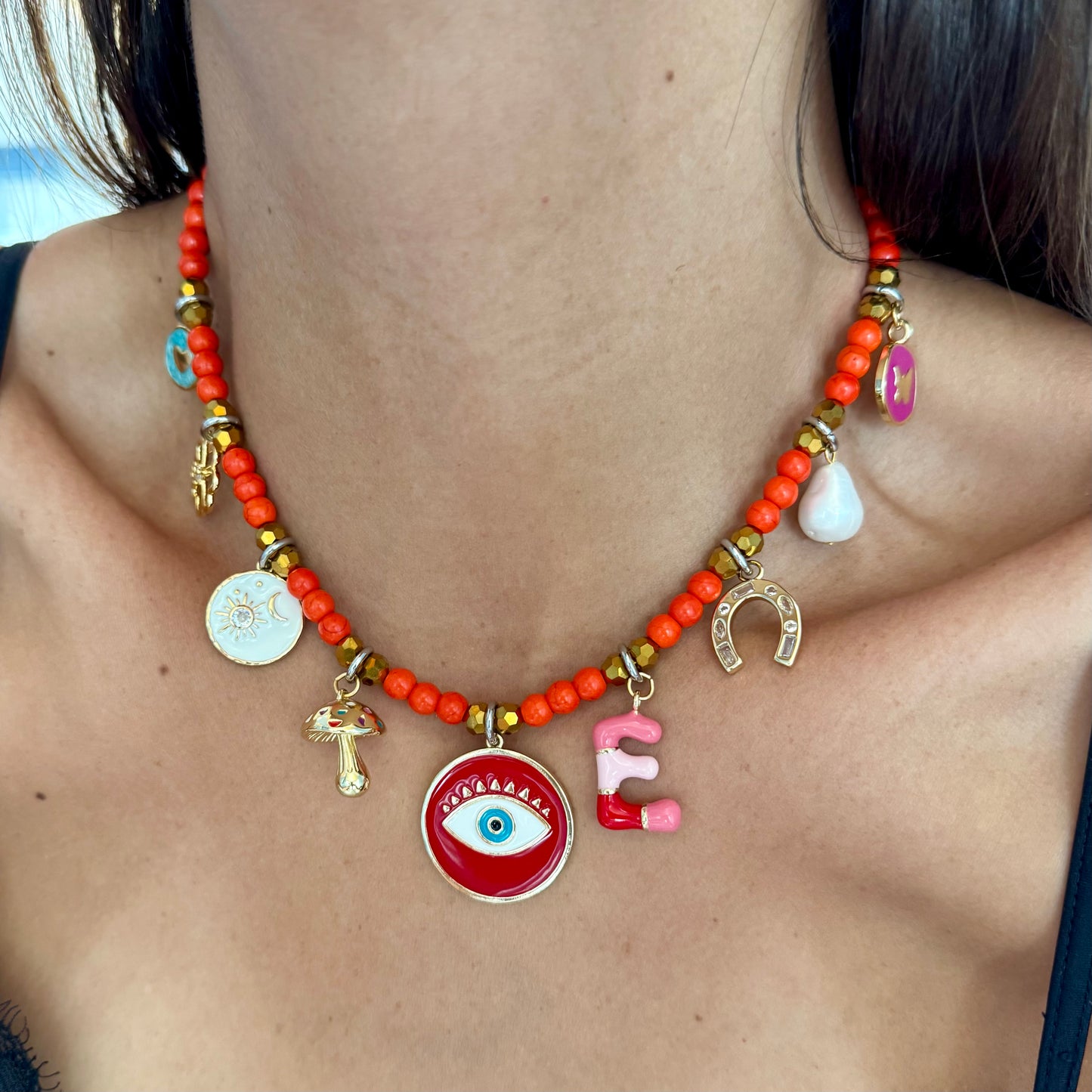 Colorful Initial Necklace