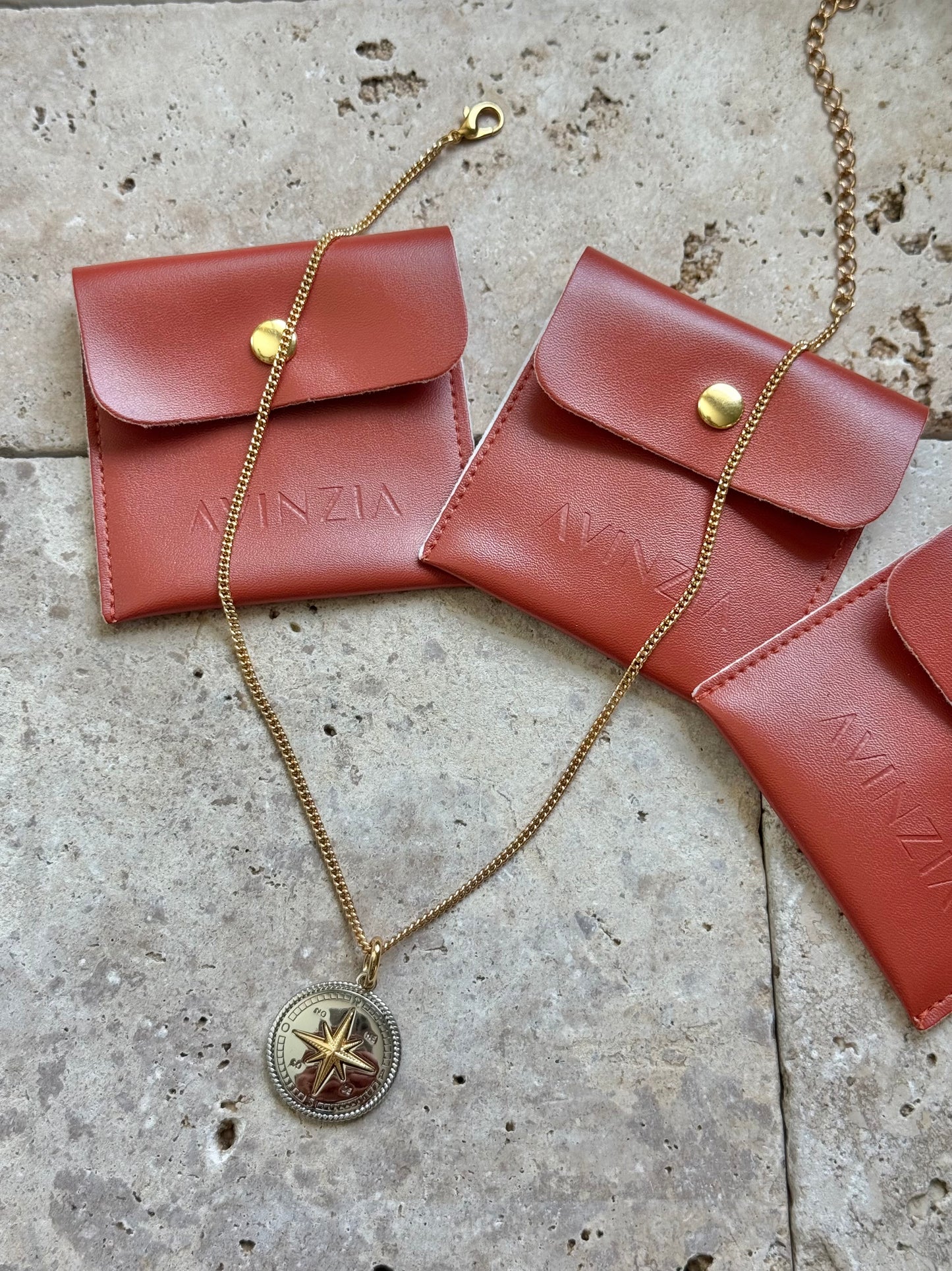 Silver Compass Necklace