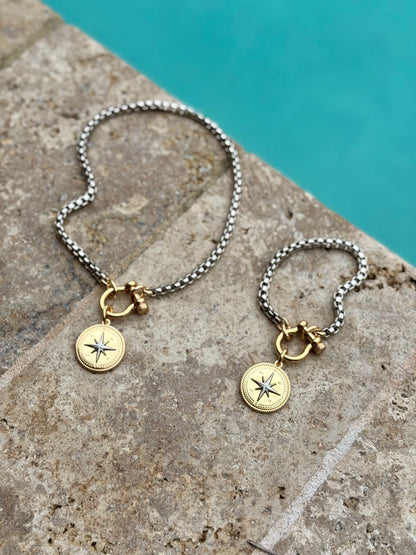 Compass Horseshoe Necklace