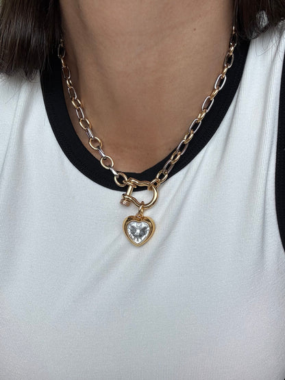 Mixed Love Horseshoe Necklace