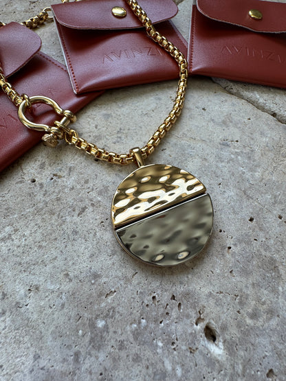 Hammered Medallion Necklace