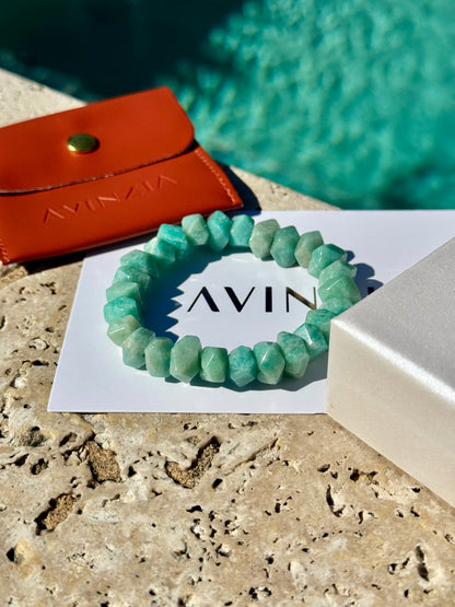 Natural amazonite nuggets and faceted beads – AVINZIA