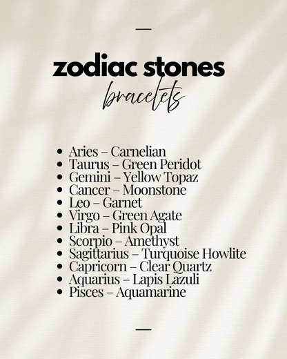 Zodiac Stone Bracelets