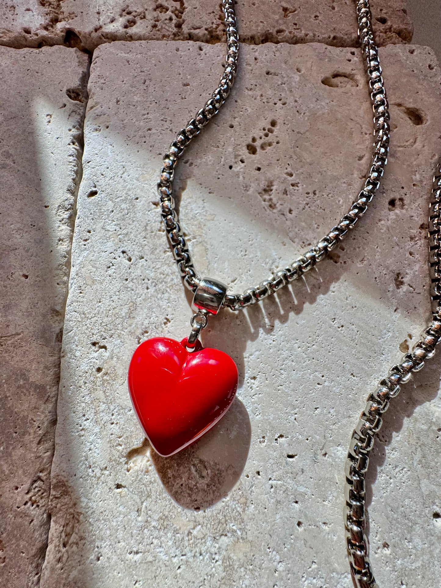 Enamel Heart Necklace