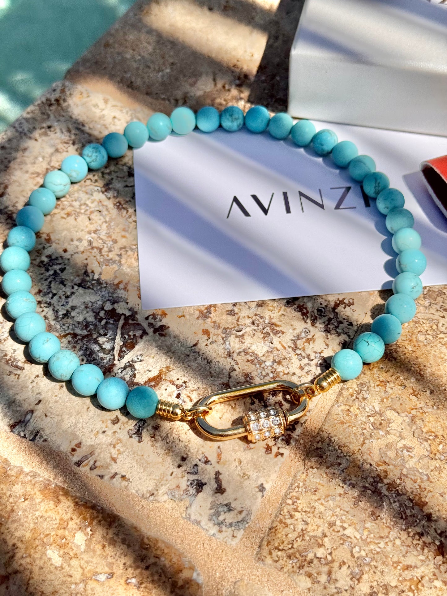 10mm Frosted Magnesite Necklace