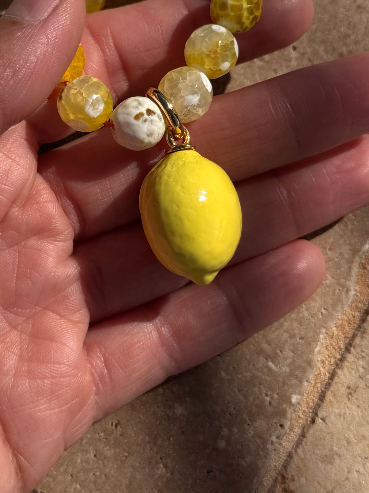 Lemon Agate Necklace