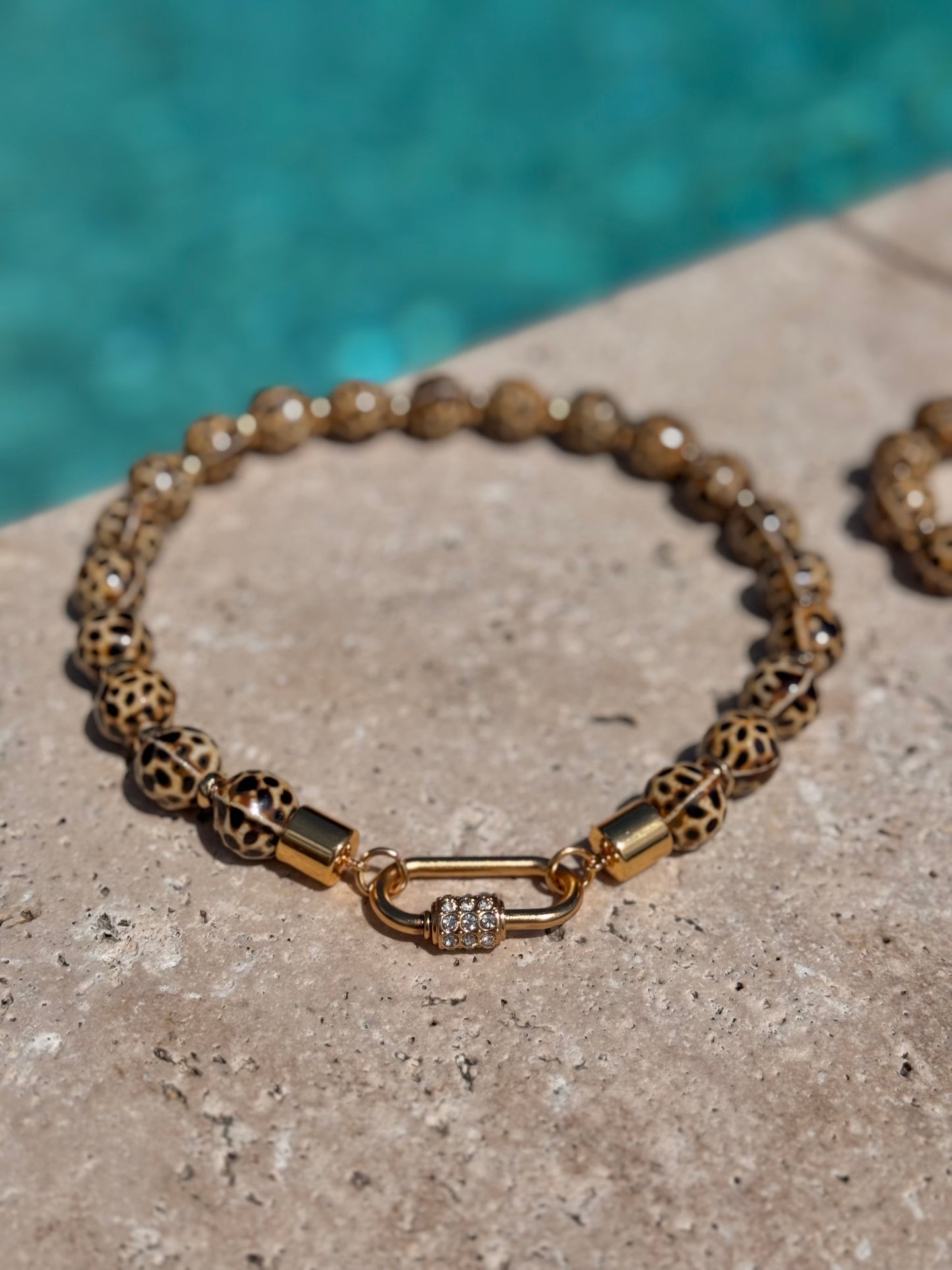 Leopard Carabiner Necklace